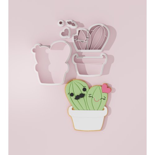 Valentine – Cactus Couple Cookie Cutter
