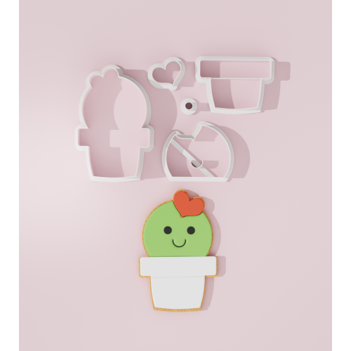 Valentine – Cactus Pot Cookie Cutter