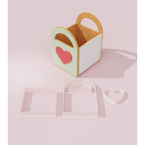 3D Love Box Cookie Cutter Set