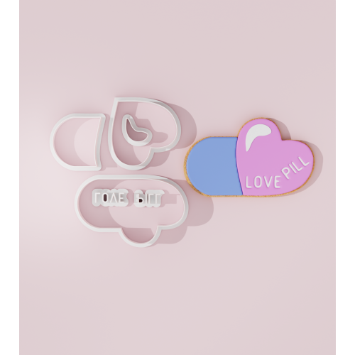 Valentine – Love Pill Cookie Cutter
