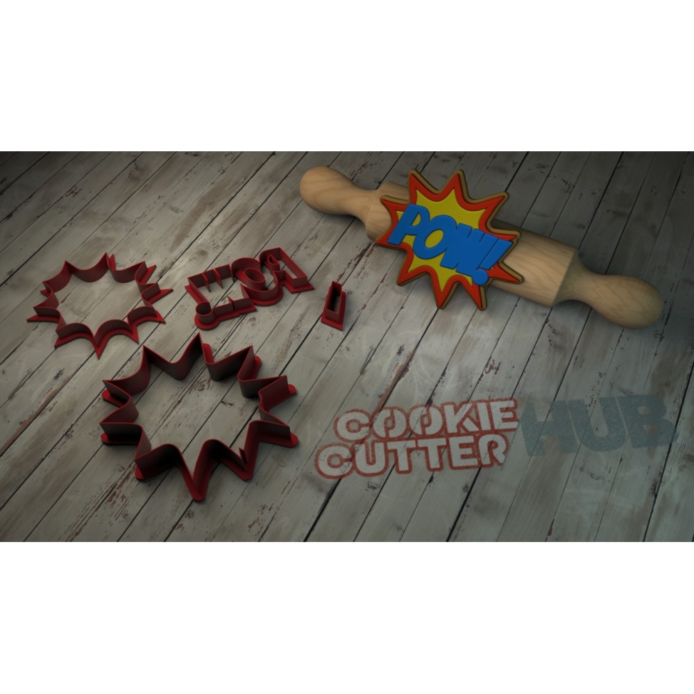 Super Heroes – POW Logo Cookie Cutter