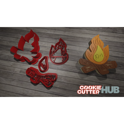 Camping Fire Cookie Cutter
