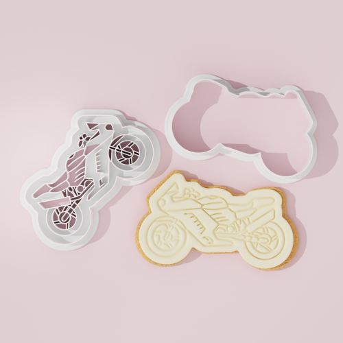 Motorcycle Cookie Cutter Stamp