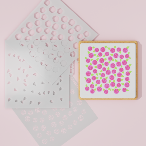 Roses 3 Pieces Stencil Set