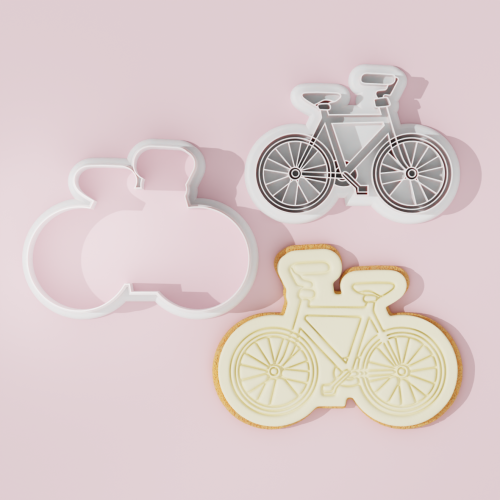 Bicycle Cookie Cutter Stamp