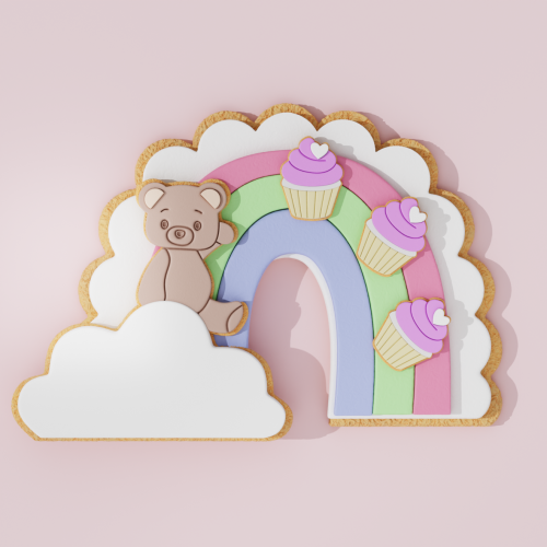 Bear Rainbow Cookie Cutter 107