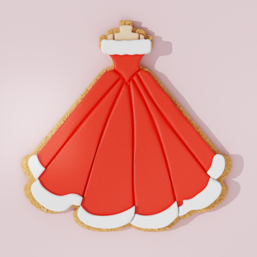 Santa Lady Dress Cookie Cutter